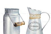 Watercolor flower vases clipart, an Illustration by ArtfulStudio (Thumbnail 4 of 10)