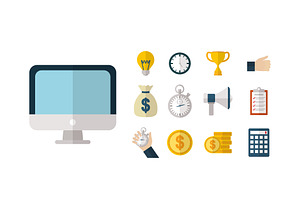 Business & Productivity Icons Set, a Templates & Theme by studiogstock