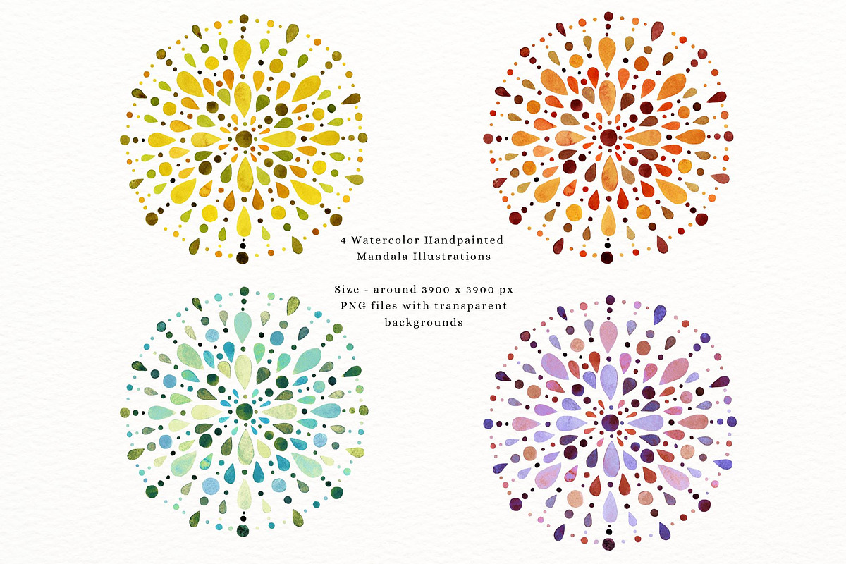 Watercolor mandalas, a Decorative Illustration by AnnelyBlooms (Photo 2 of 4)