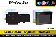 Window Box Mockup + Template, a Packaging Mockup by Korner (Thumbnail 1 of 12)