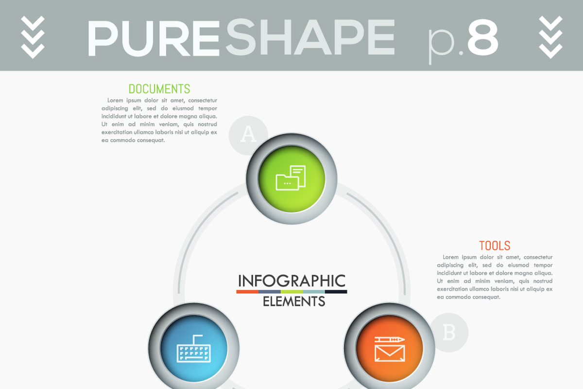 Pure Shape Infographic Bundle, a Presentation Template by Andrew Kras Design (Photo 17 of 26)