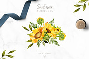 Watercolor Sunflowers, a Decorative Illustration by BlueRobinDesignShop (Thumbnail 2 of 4)