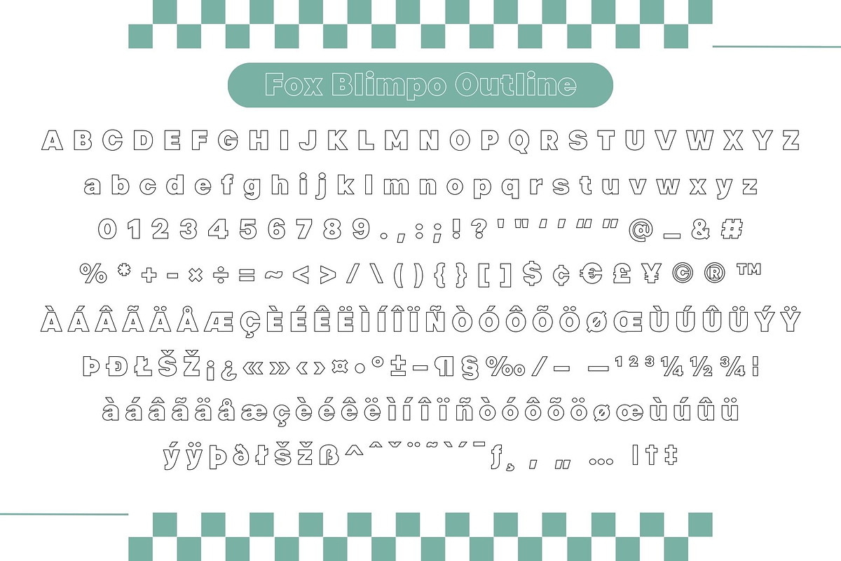 Fox Blimpo : 4 Font Styles, a Symbol Font by Fox7 By Rattana (Photo 12 of 13)