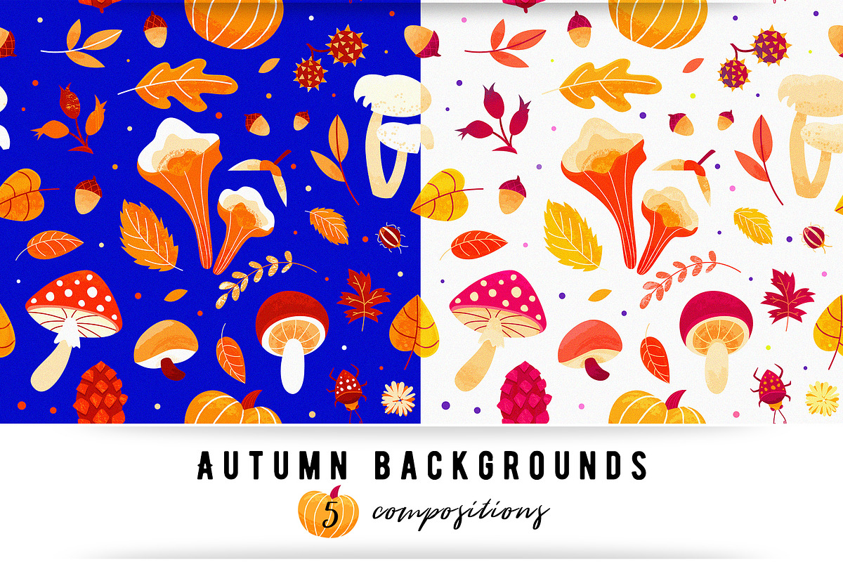 Autumn pattern. Fall season prints., a Pattern Graphic by WalnutBird (Photo 1 of 4)
