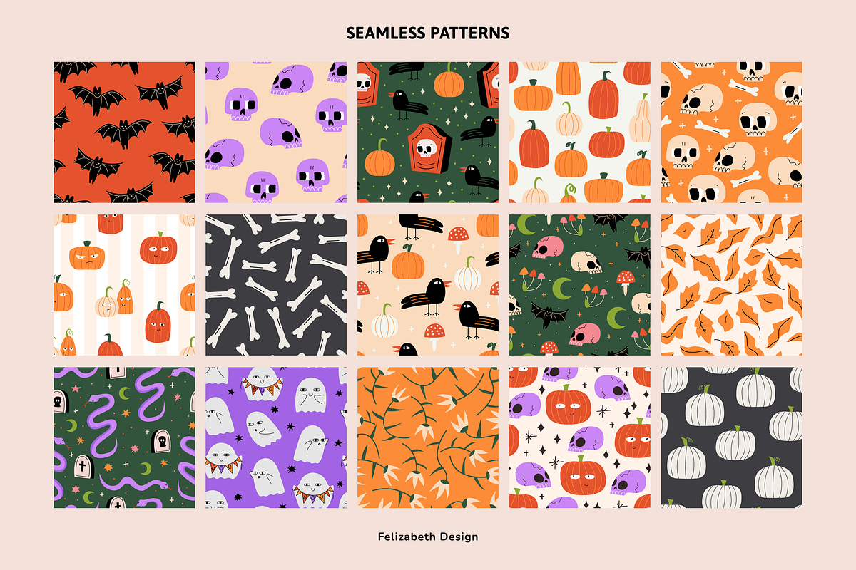 Halloween Illustrations & Patterns, a Seasonal Illustration by Felizabeth Design (Photo 11 of 12)