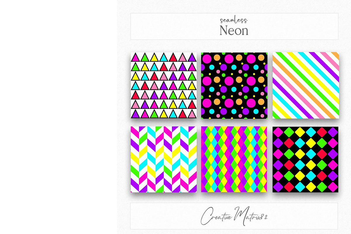 Neon Glow Digital Paper, a Pattern Graphic by Creative Matrix82 (Photo 4 of 5)