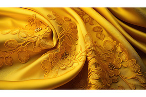 vibrant yellow cloth ai generated, a Beauty & Fashion Photo by pikepicture