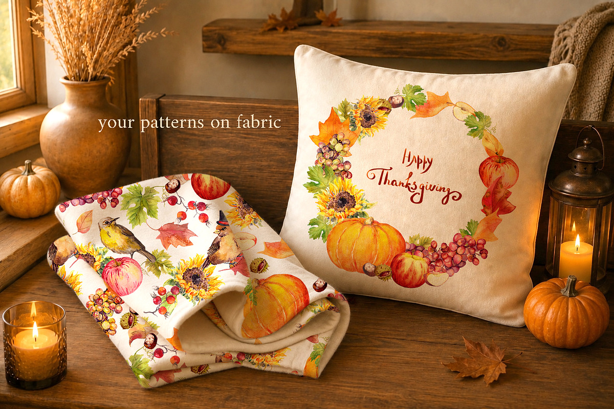 Autumn Thanksgiving Clipart PNG, a Seasonal Illustration by Where summer is (Photo 9 of 12)