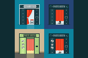 Vintage Photo Booth Machines Set