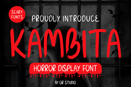 Kambita - Horror Font, a Handwritten Font by QR Design Studio