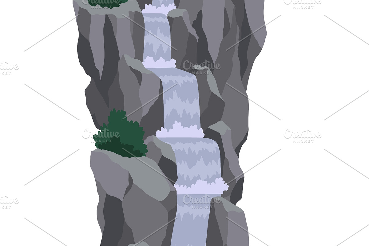 Cartoon river cascade, an Animal Illustration by Things for designers (Photo 2 of 3)