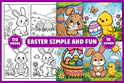 Easter Simple and Fun Coloring Pages, a Seasonal Illustration by Ink Gallery (Thumbnail 1 of 5)
