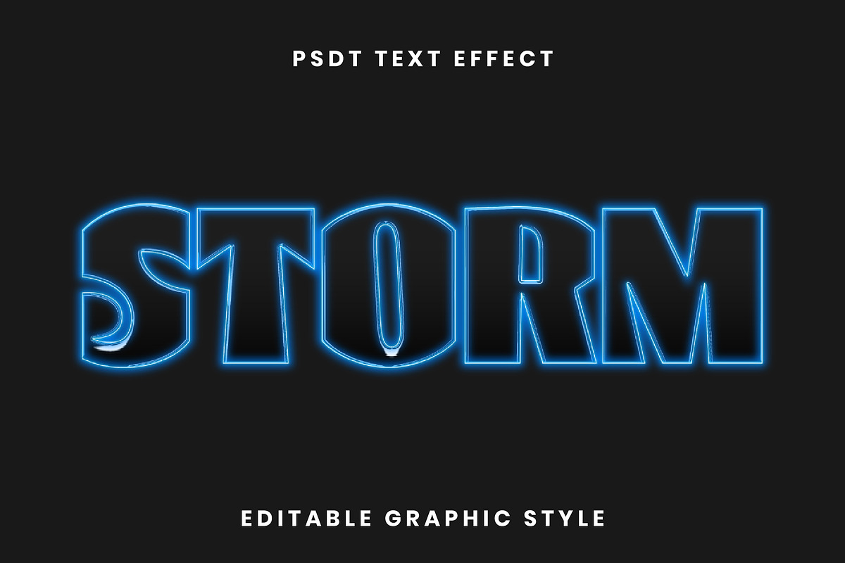 Neon Outline Text Effect