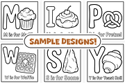 Bakery ABC Coloring Book, a Food Illustration by Craftsbeefy (Thumbnail 2 of 4)