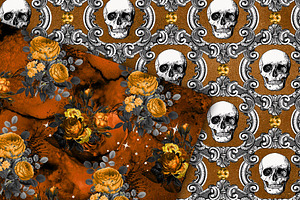 Orange Gothic Digital Paper