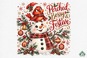 Perched, Bossy & Festive Christmas, a Seasonal Illustration by Craft Nest (Thumbnail 1 of 6)
