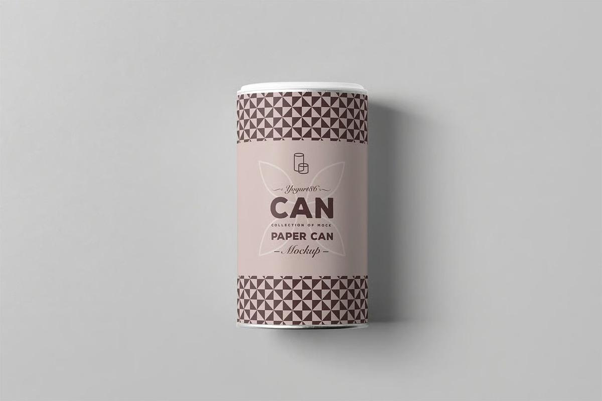 Paper Can Mock-up, a Cups & Container Mockup by zippypixelstudio (Photo 6 of 14)