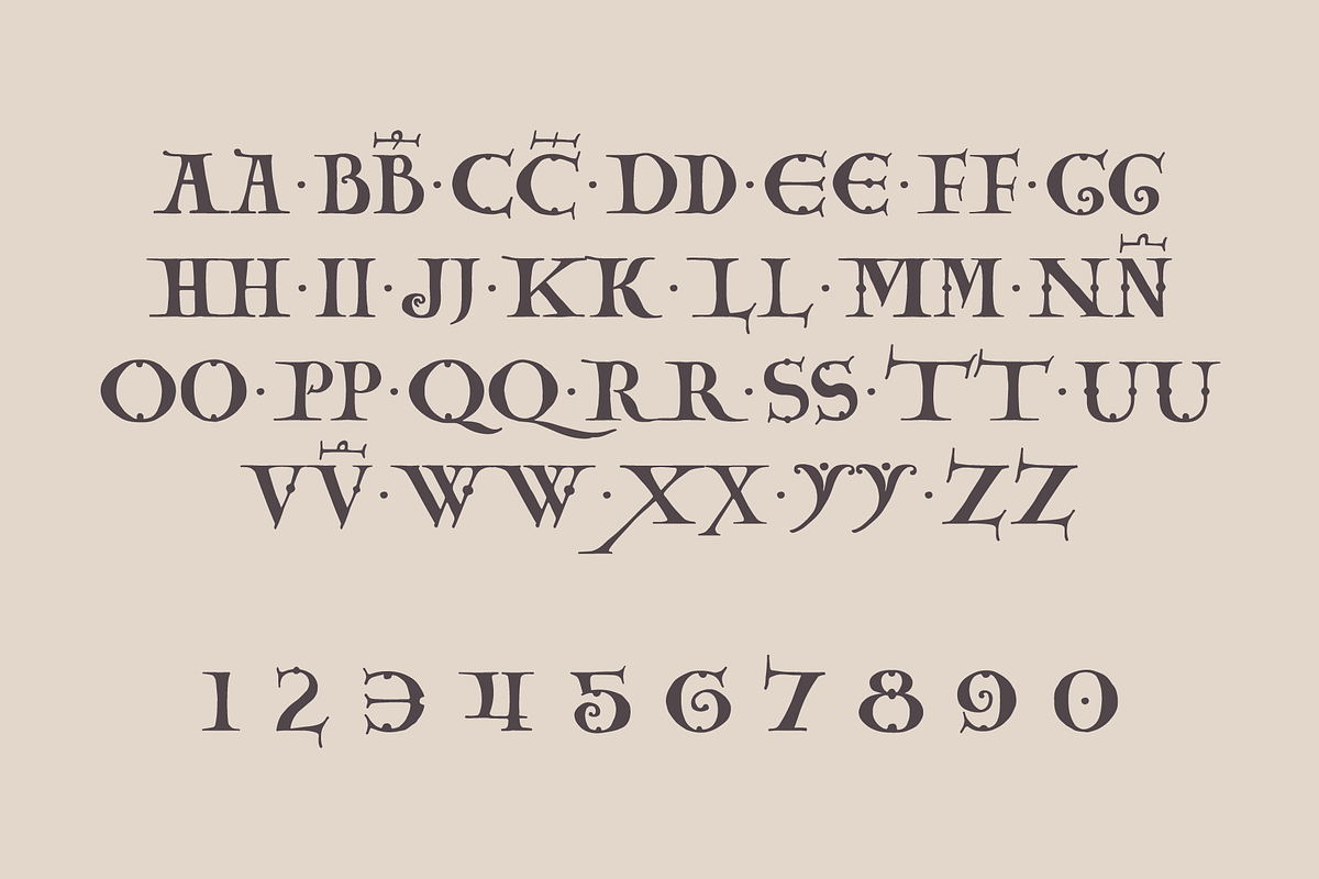 Carolingian Majuscule medieval font, a Serif Font by kaer_shop (Photo 3 of 11)