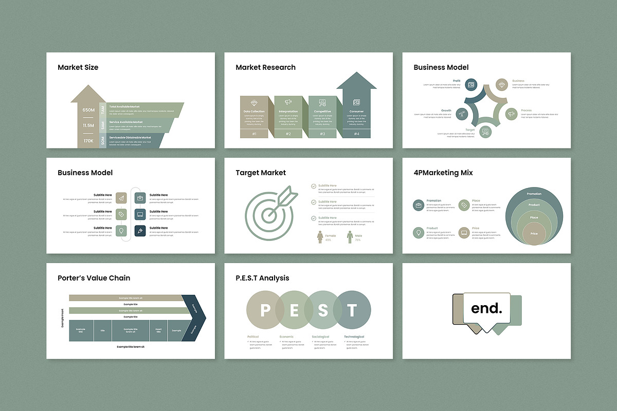 Business Plan PowerPoint Template preview 3