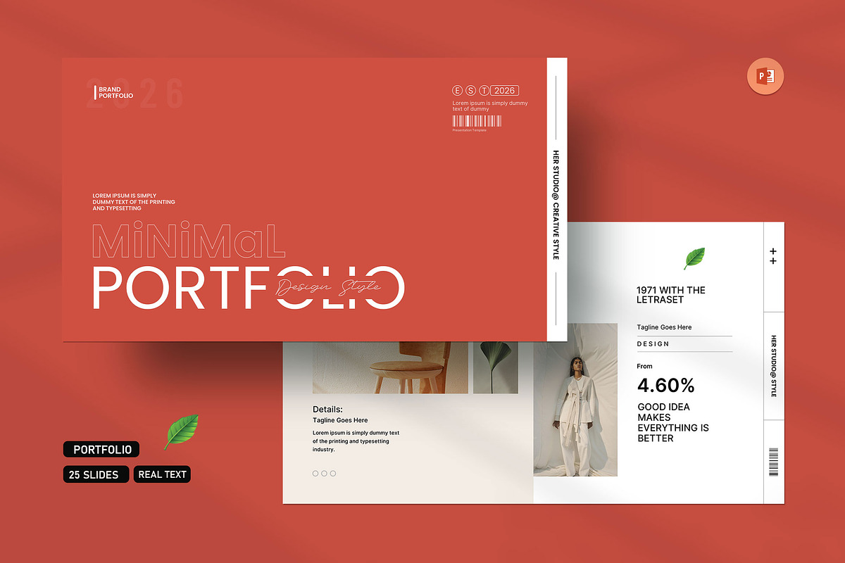 Minimal Portfolio Presentation, a Presentation Template by KreateTribe (Photo 3 of 6)
