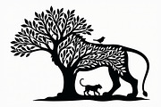 Lion Silhouette Vector Illustration,, an Illustration by Amazin_art (Thumbnail 13 of 21)