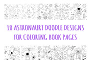 10 cute Astronaut illustrations, a Decorative Illustration by Somjai King (Thumbnail 1 of 11)