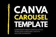 Sketch Carousel Canva Template, a Social Media Template by Mike Brennan Art & Design (Thumbnail 1 of 2)