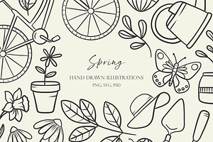 Hand Drawn Spring Illustrations