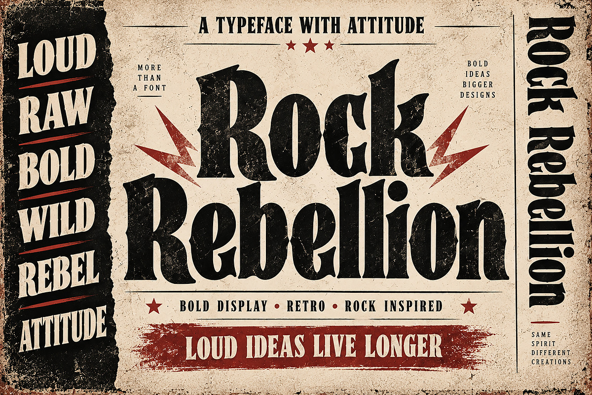 Rock Rebellion, a Serif Font by Wow Magic (Photo 5 of 5)