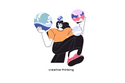 People with different mental mindset, a Person Illustration by PaperTrident (Thumbnail 7 of 9)