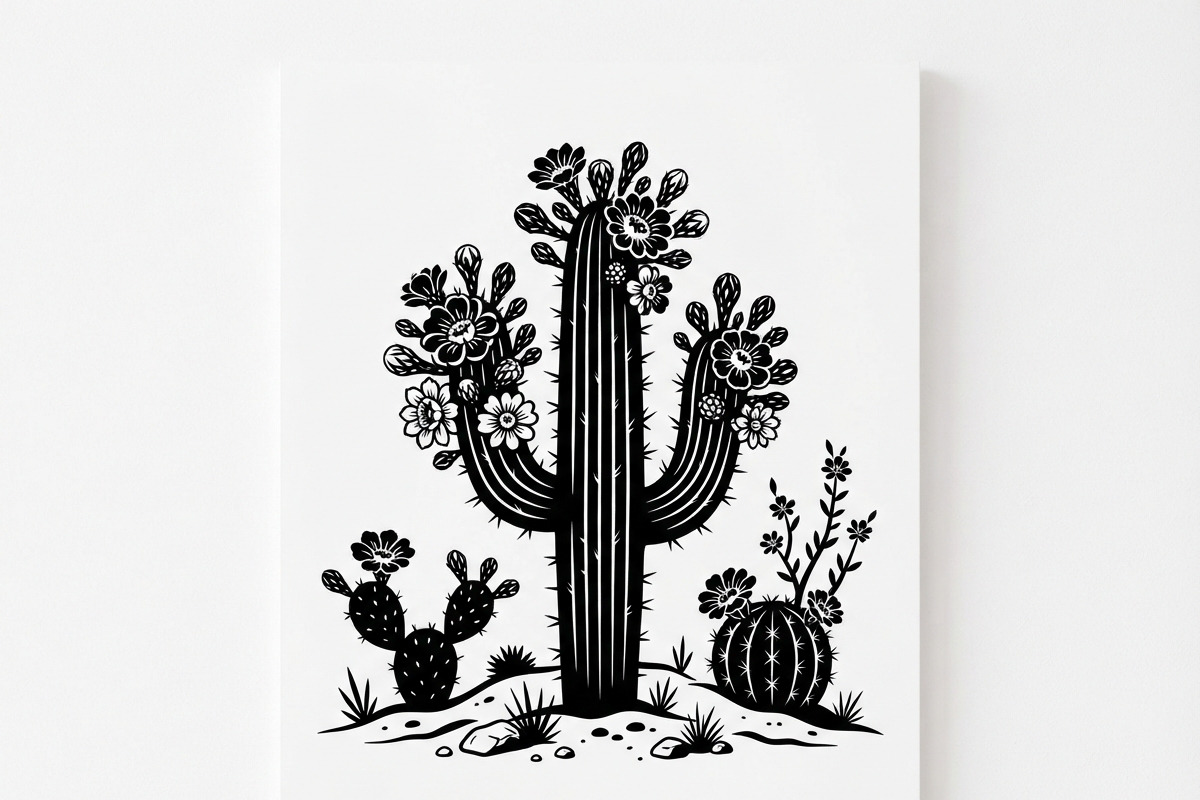 60 Desert Cactus Floral Silhouette, a Seasonal Illustration by Amazin_art (Photo 6 of 38)