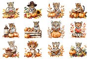 Cute Autumn Jaguar Sublimation, an Illustration by CitraGraphics (Thumbnail 2 of 6)