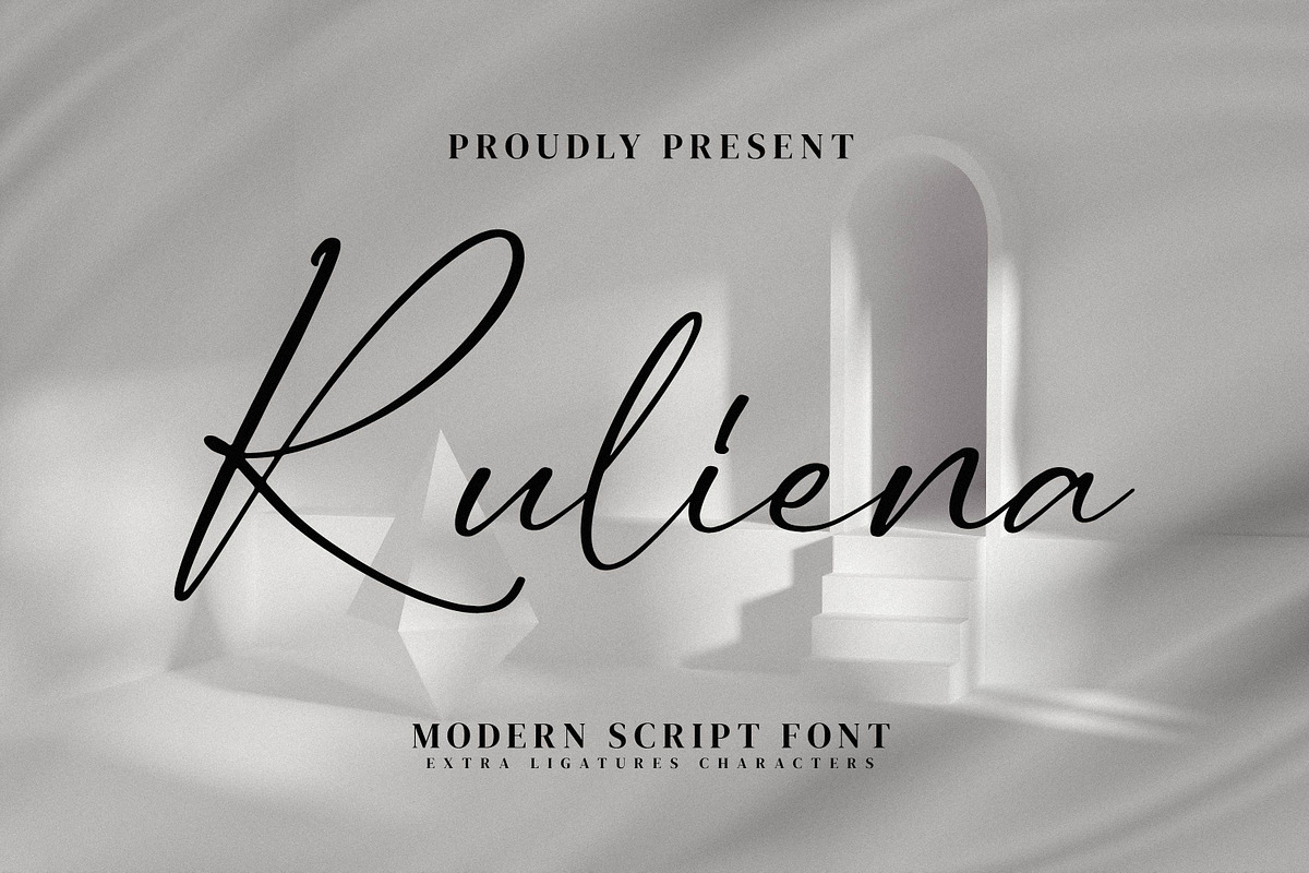 Ruliena, a Script Font by Integritype Studio (Photo 1 of 15)