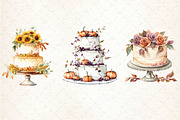 Autumn Wedding Cake Clipart, an Illustration by Dream Creation (Thumbnail 5 of 6)