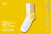 Mid Calf Crew Socks 2 Mock-up, a Packaging Mockup by Branda Keeps (Thumbnail 1 of 17)