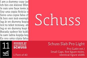 SchussSlabProLight No.11 1 Font