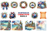 Australia Christmas Koala cliparts, a Seasonal Illustration by FITALARTSNEDIGI (Thumbnail 5 of 10)