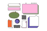Retro speech bubbles, stickers set, an Object Illustration by PaperTrident (Thumbnail 3 of 4)