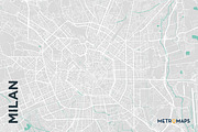 MAP SET - Pale / Turquoise - 15 Maps, a Graphic by MetroMaps (Thumbnail 10 of 16)