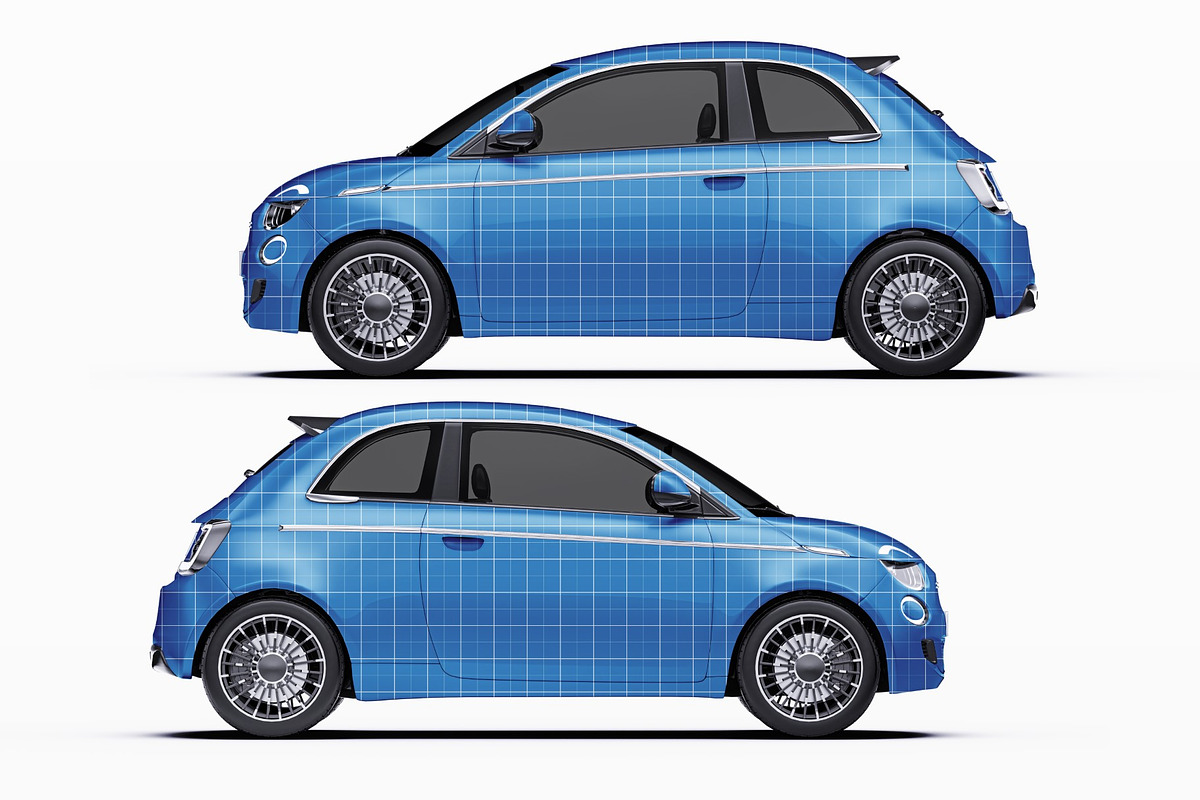 Premium Electric City Car Mockup Set, an Advertising Mockup by Halal Graphic Studio (Photo 10 of 16)