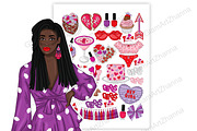 Galentines Stickers 2,25x1,5, a Stationery Template by GlamArtZhanna (Thumbnail 6 of 6)