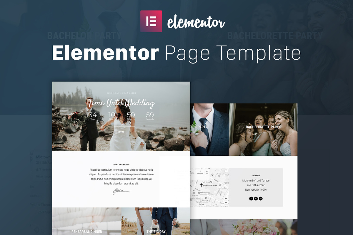 The Big Day - Elementor Template, a Landing Page Template by Elementor Market (Photo 1 of 4)