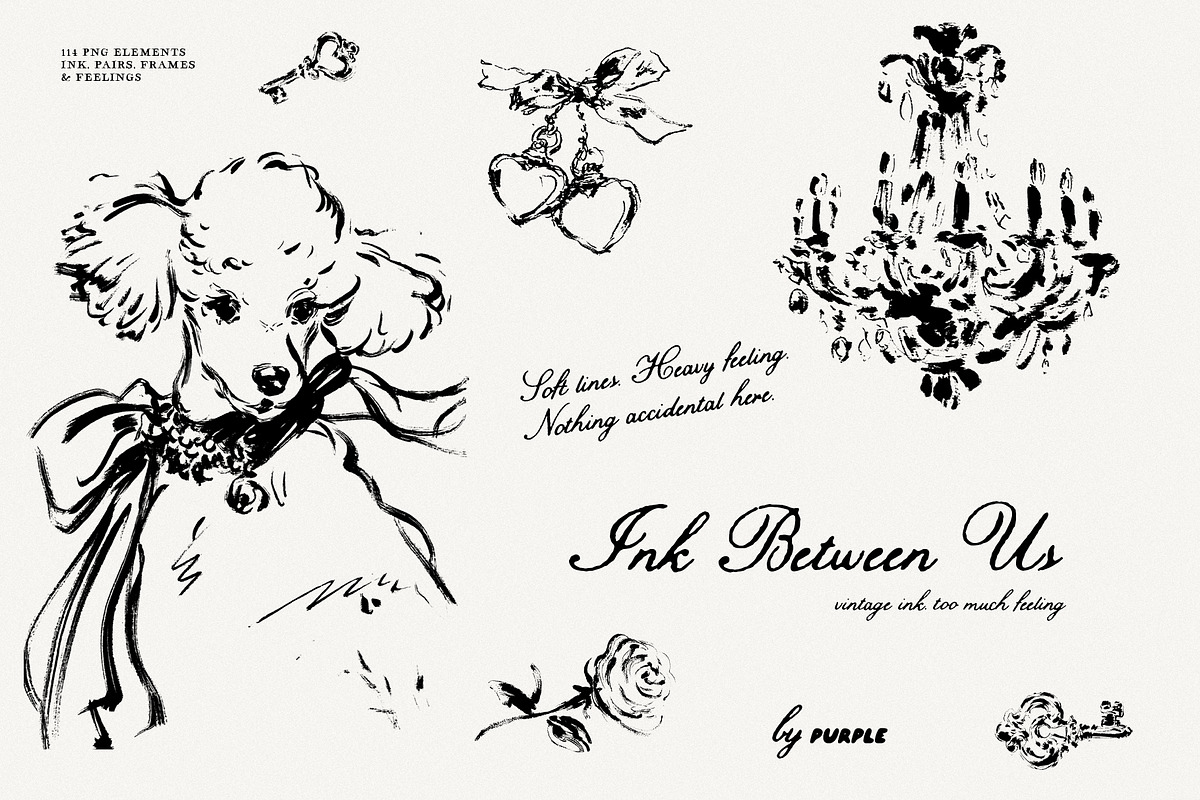 Ink Between Us - Romantic Line Art, a Decorative Illustration by Purple (Photo 2 of 17)