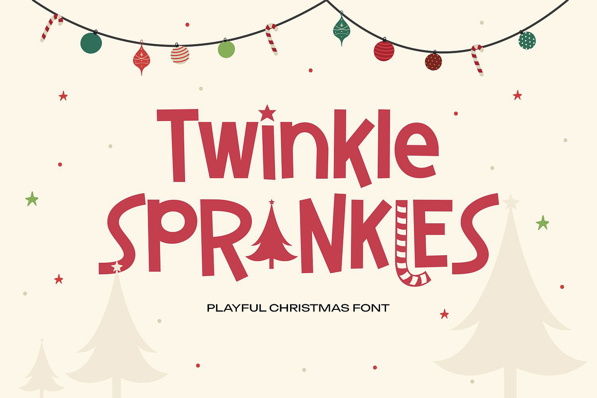 Twinkle Sprinkles Playful Christmas, a Sans Serif Font by Imoodev (Photo 1 of 5)