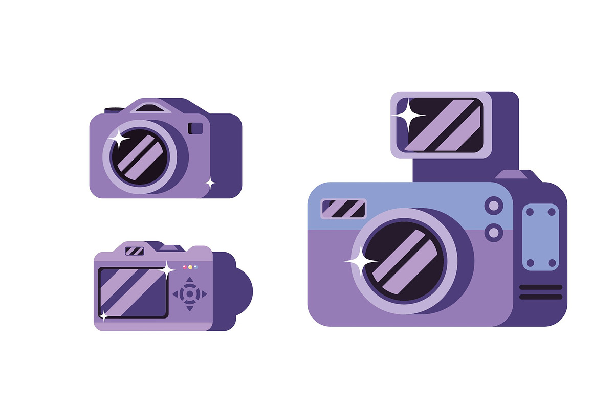 Photography Camera Illustration Set preview 6