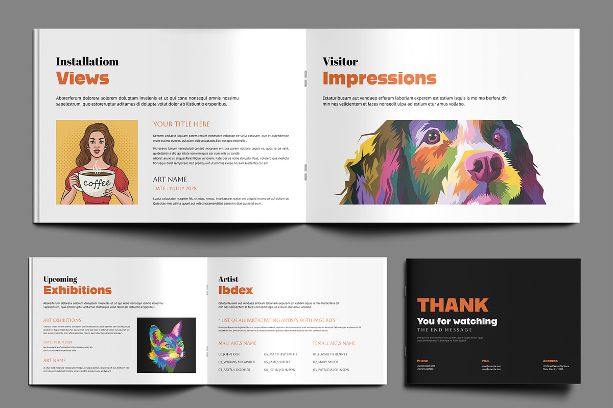 Minimal Art Exhibition Brochure, a Brochure Template by MightyDesign (Photo 6 of 9)