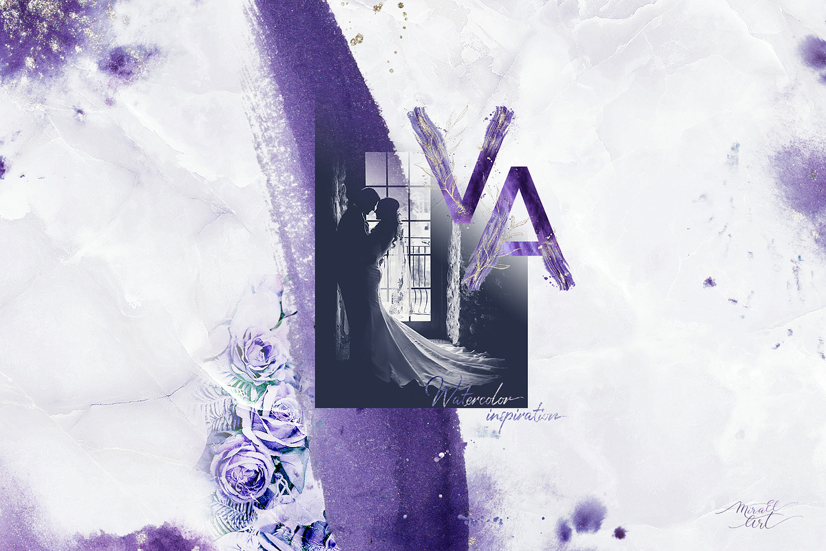 Violet Aura. Abstract design, a Texture Illustration by MiraEl Art (Photo 7 of 29)