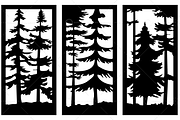 Conifer pine tree forest silhouette, an Object Graphic by Queen of Infographics (Thumbnail 2 of 3)