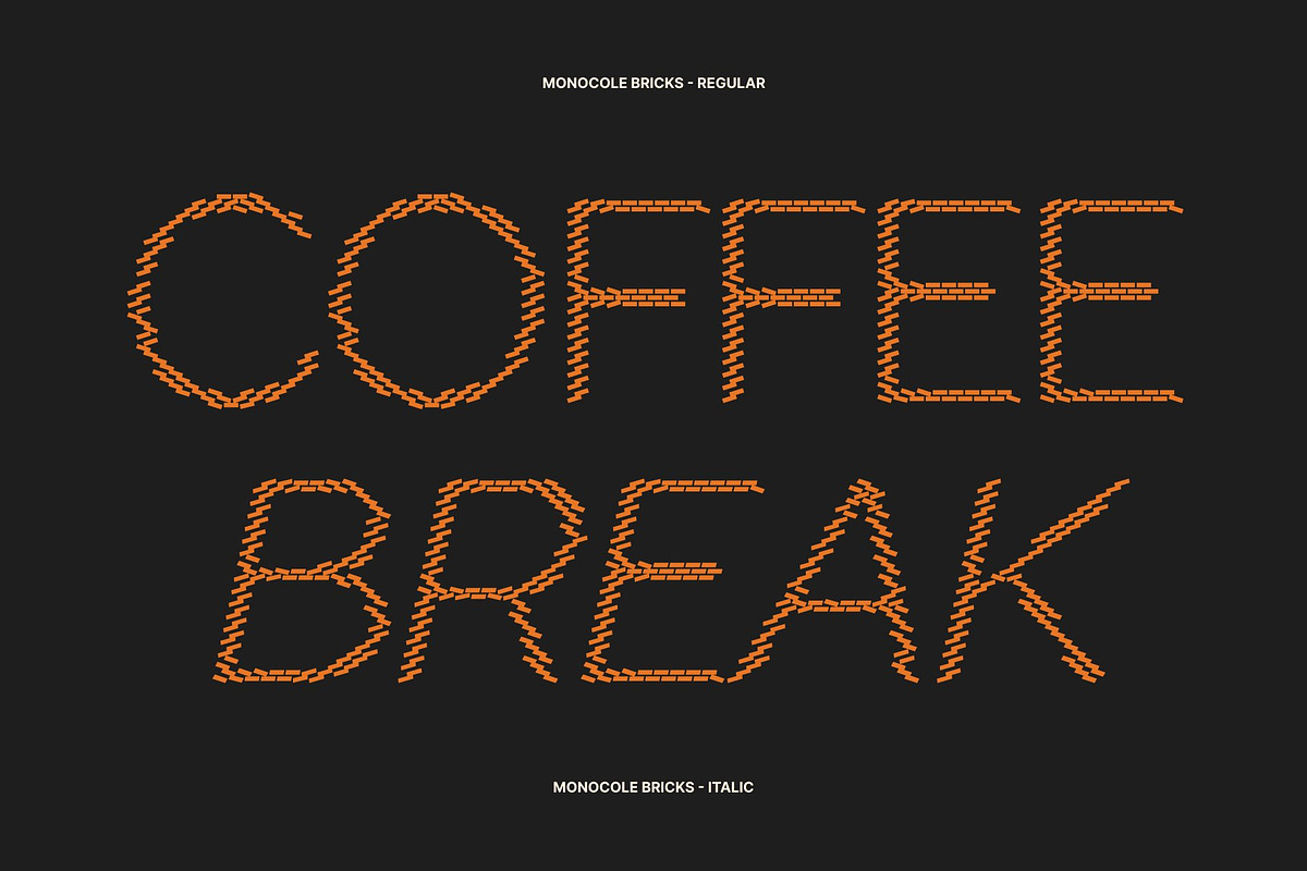 Monocole Bricks, a Sans Serif Font by Craft Supply Co. (Photo 2 of 8)