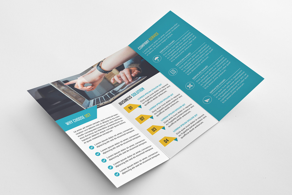 Business Trifold Brochure, a Brochure Template by Template Shop (Photo 3 of 5)